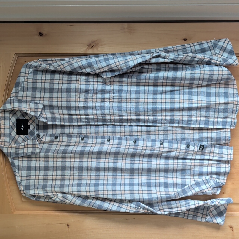Mens Rails Shirt / Plaid (Grey, Peach, White)